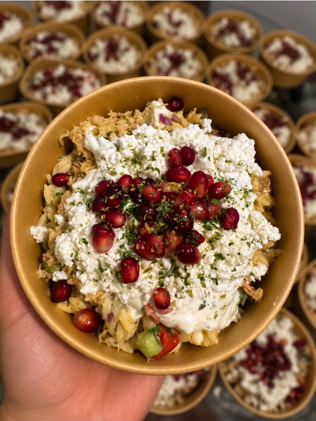 Greek Chicken Orzo Bowl